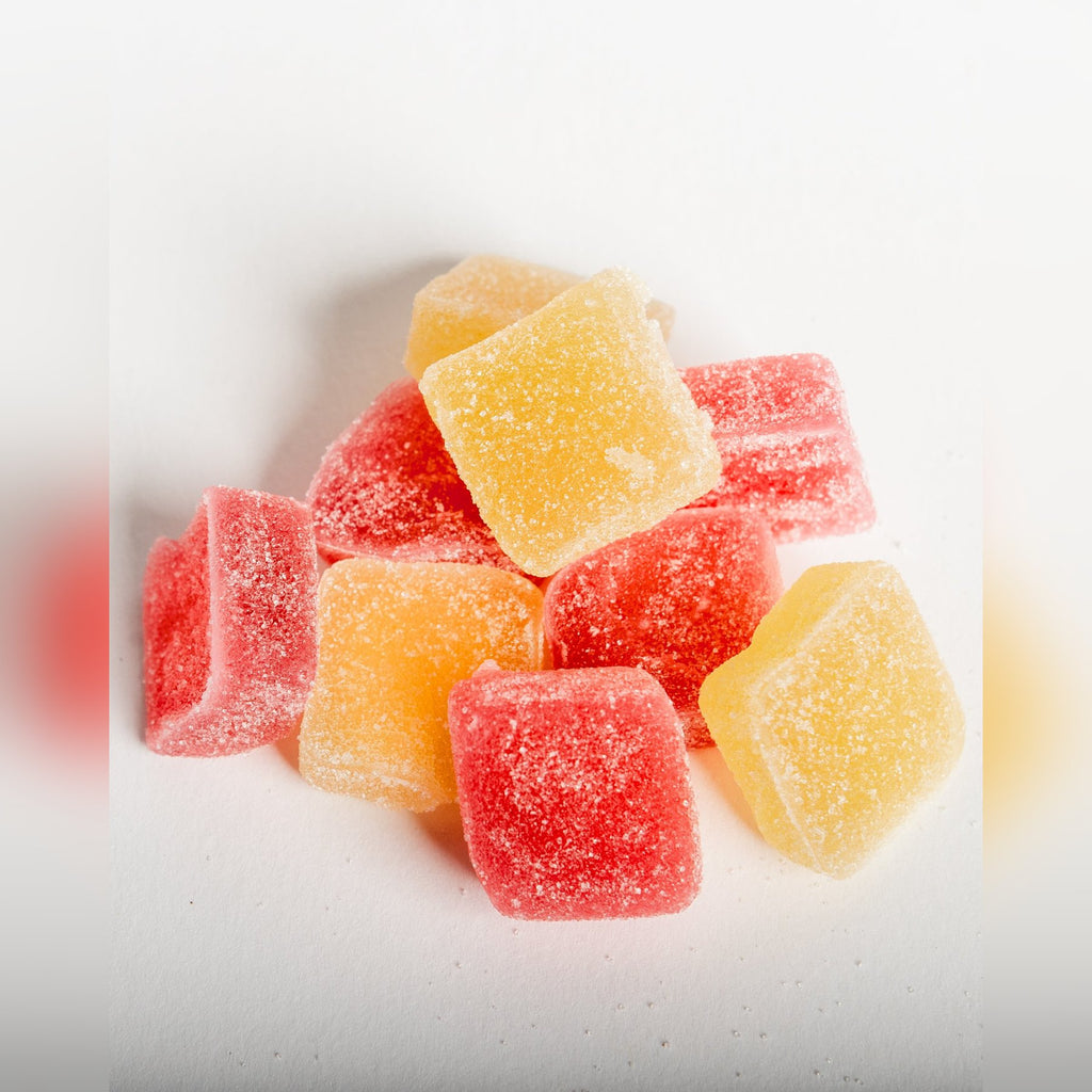 Berry Mix gummies close up
