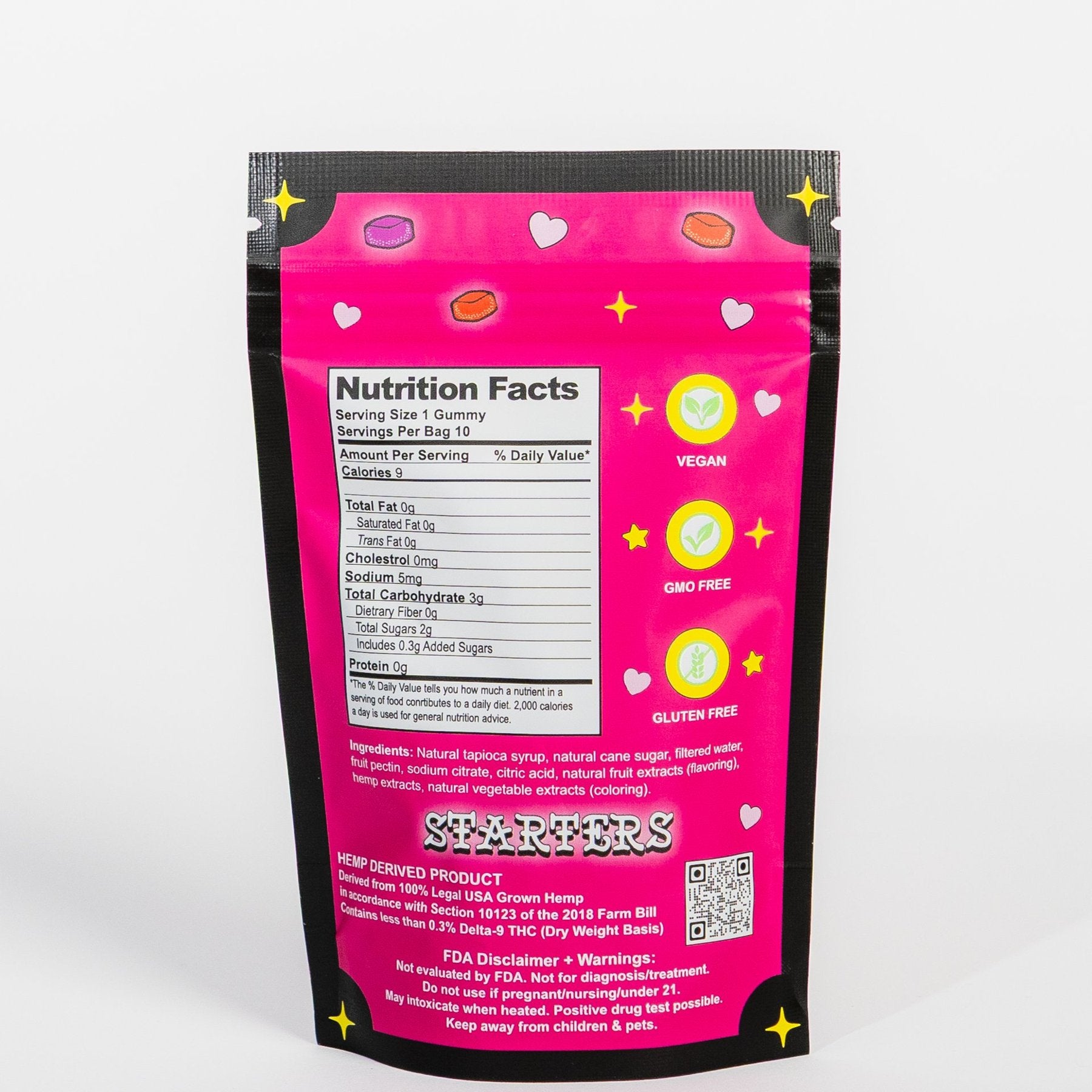 Berry Mix bag back with nutrition facts label