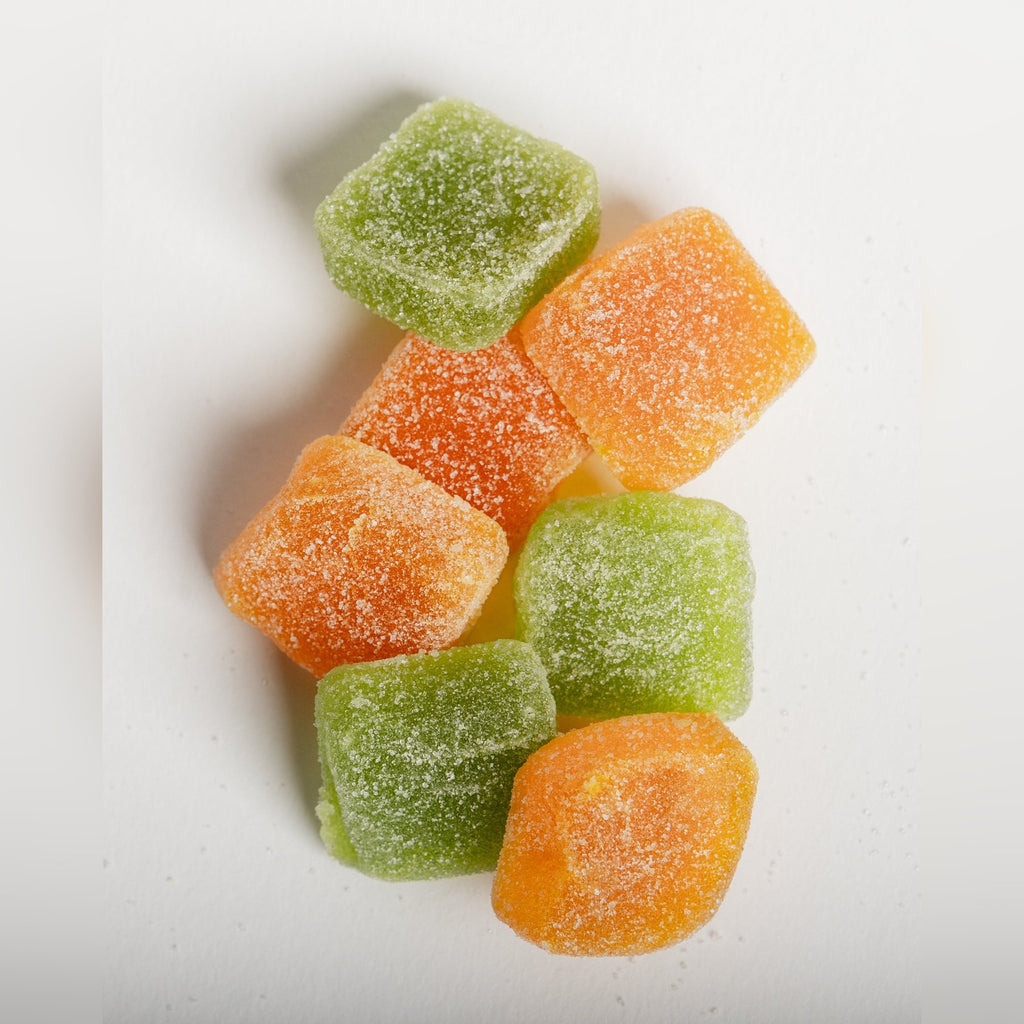 Tropical Mix gummies close up