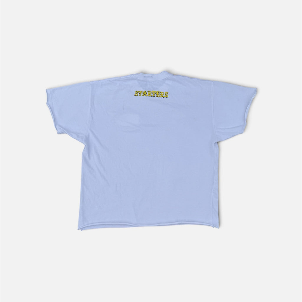 White Name Tag Tee, back with Starters logo