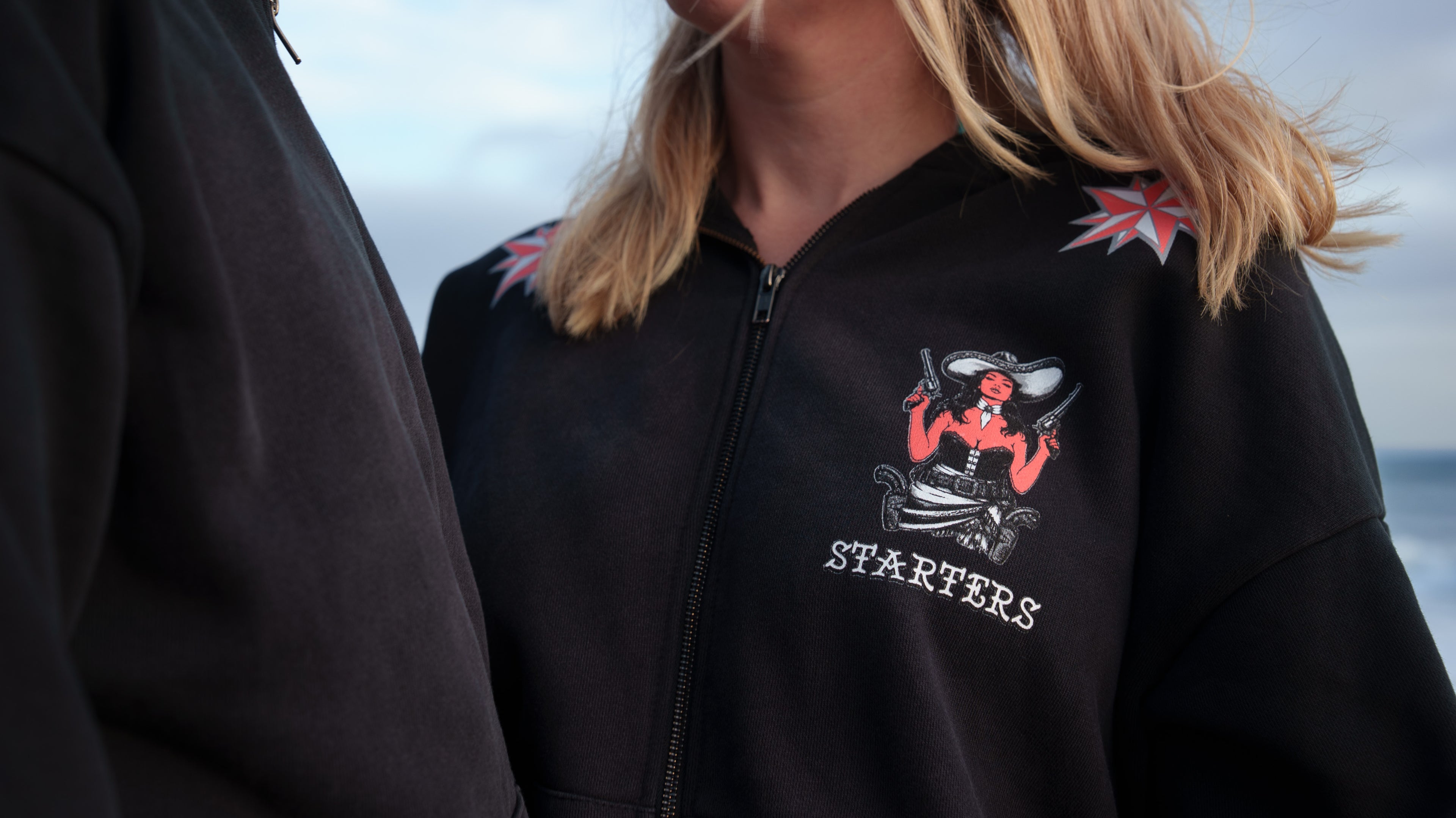 Starters Gulag Zip Up chest graphic close up